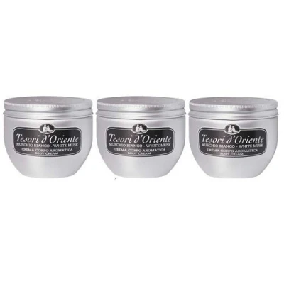 Abbildung von 3x tesori d Oriente Muschio bianco Körpercreme tiegel weißer Moschus 300ml