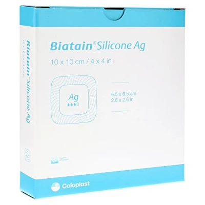 Abbildung von Biatain Silicone Ag Schaumverband 10x10 cm