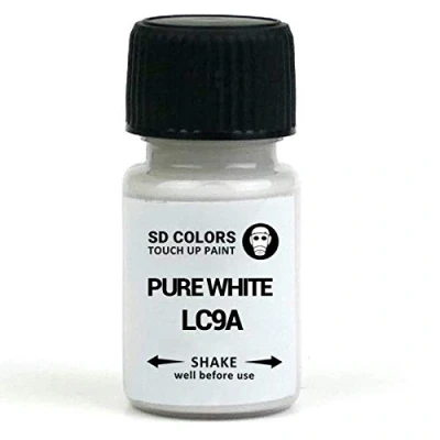 Abbildung von SD COLORS Pure White LC9A Ausbesserungslack, 15 ml, Reparatur Pinsel, Farbcode Reinweiß (Just Paint)
