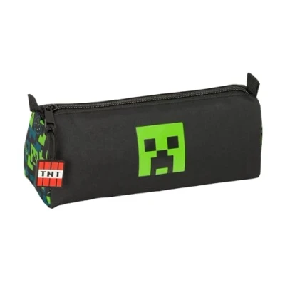 Abbildung von safta Minecraft TNT Federmäppchen mit Reißverschluss und Fach, für Kinder, ideal Kinder im Schulalter, bequem vielseitig, Qualität Widerstandsfähigkeit, 21 x 7 8 cm, bunt, M, Casual