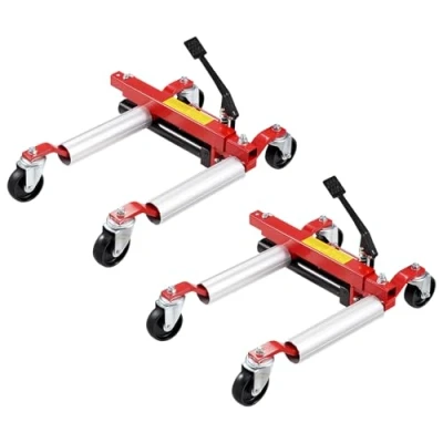 Abbildung von VEVOR Radwagen Autowagen Wagenheber 2 STK. 680 kg belastbar (per Wagen) mit 360 drehbaren Rädern, Schwerlast Fahrzeugpositionierungs Hydraulikwagenheber, für Autos SUVs Wohnwagen Pick up