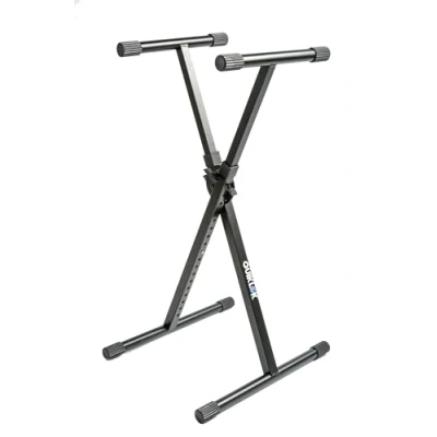 Abbildung von QUIK LOK BS/619 Verstärker Halterung, X Ständer für einstufige Tastatur, mit Teleskoparmen, höhenverstellbar, Farbe Schwarz