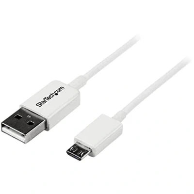 Abbildung von StarTech.com 1m USB 2.0 A auf Micro B Kabel, / Datenkabel Anschlusskabel, Weiß