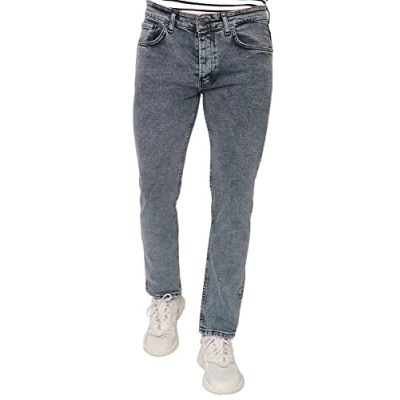 Abbildung von Trendyol Herren Mittlerer Bund Slim Jeans, Marineblau, 33 EU