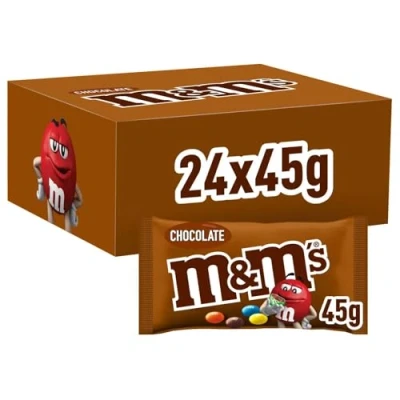 Abbildung von M&amp;M&#039;S Chocolate Halloween Süßigkeiten, Schokolinsen in bunten Farben, knackige Hülle, Süßigkeiten Box, Geschenk &amp; Filmabend Snacks, 24 Packungen x 45g