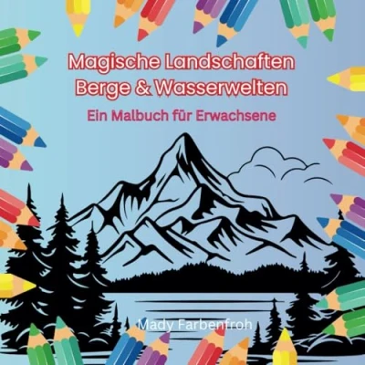 Abbildung von Magische Landschaften Berge und Wasserwelten: das Malbuch für Erwachsene, Sie zum Träumen bringt gegen Stress Entspannung (Malbücher Erwachsene)