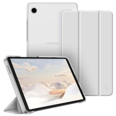 Abbildung von Fintie Hülle für Samsung Galaxy Tab A9 8.7 Zoll 2023, Ultra Dünn Schutzhülle mit Translucent Rückseite Cover Tablet 8,7 SM X110/X115/X117, Silber