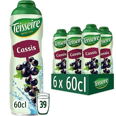 Abbildung von Teisseire Schwarze Johannisbeere (Cassis) für Erfrischungsgetränke, 6x600 ml