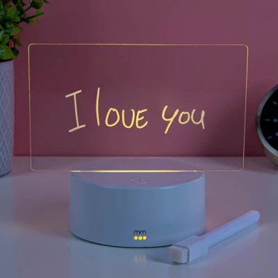 Abbildung von mikamax LED Message Board Beleuchtetes Schreibtafel Für To Do Listen, Erinnerungen &amp; Kreative Zeichnungen Perfekt als Nachtlicht