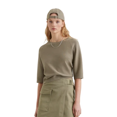 Abbildung von Marc O&#039;Polo Denim Short Sleeve Round NECK Strickpullover, Damen, Größe: Large, Dusky green