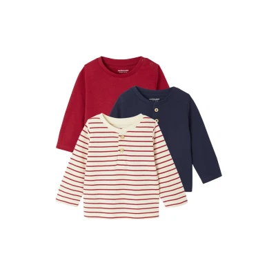 Abbildung von 3er Pack Baby Shirts BASIC aus Bio Baumwolle