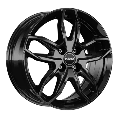 Abbildung von RIAL 4 loch 17Zoll 100mm Alufelge Lucca schwarz LUC65745A22 6 Felge