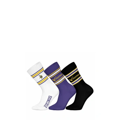 Abbildung von Minnesota Vikings 3pk Crew Socks WHT/PUR/BLK 39/42