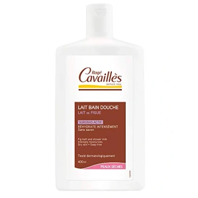 Abbildung von Cavaillès Duschgel, 400 ml, für trockene Haut, schützt und nährt ohne Seife, Parabene, Gesicht Körper tägliche Anwendung (Feigenmilch)