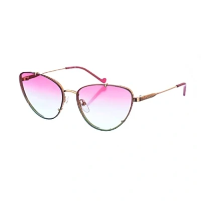 Abbildung von Liu Jo Unisex LJ140S 46590 Sunglasses, 717 Shiny Gold, 59