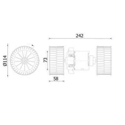 Abbildung von Innenraumgebläse MAHLE ORIGINAL AB 87 000S