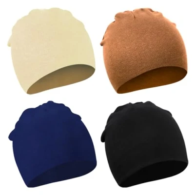 Abbildung von DRESHOW 4 Stücke Unisex Mütze Hut Junge Frühling Mützchen Kleinkind Wendemütze Jersey Slouch Beanie Bekleidung Infant Kindergarten