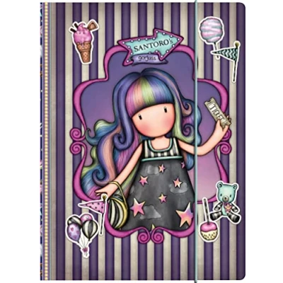 Abbildung von safta 812GJ16 Notizbuch Folio Hardcover mit elastischem Gorjuss Fairground Up and Away 24,8 x 9 33,4 cm, bunt