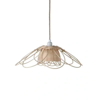 Abbildung von VERTBAUDET Kinderzimmer Lampenschirm aus Rattan in Blumenform beige