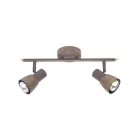 Abbildung von BRILLIANT Lampe Lava Spotrohr 2flg altkupfer 2x R50, E14, 40W, geeignet für Reflektorlampen (nicht enthalten) Köpfe schwenkbar
