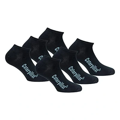 Abbildung von CAT Caterpillar 6 Paar Herren Kurze Socken Sneaker weicher Baumwolle (Schwarz, 43 46)