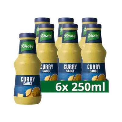 Abbildung von Knorr Curry Sauce würzige Grillsauce fruchtig frisch mit Ananas, 6er Pack (6 x 250 ml)