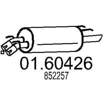 Abbildung von MTS 01.60426 Endschalldämpfer 940 OPEL: Omega B Limousine