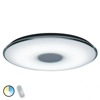 Abbildung von Trio Leuchten LED Deckenleuchte Tokyo 628915001, Acryl weiß, Rand klar, 45 Watt, Fernbedienung Helligkeit und Lichtfarbe einstellbar, Nachtlicht Funktion, 60cm