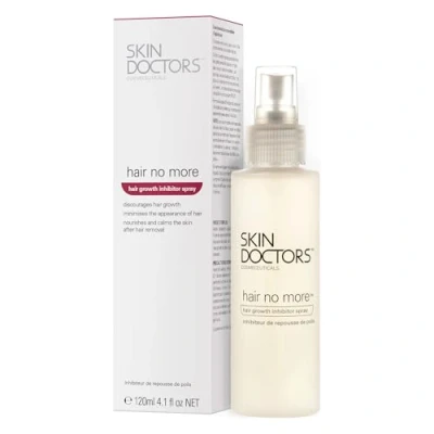 Abbildung von Skin Doctors Hair No More Inhibitor Spray, Verlangsamt den Haarwuchs, Anwendung an Beinen, Bikinizone, Unterarmen und im Gesicht, 120ml