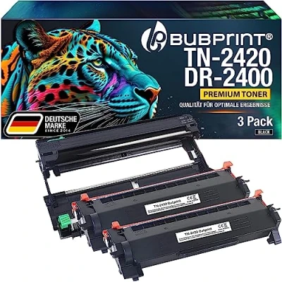 Abbildung von Bubprint XXL Toner und Trommel kompatibel als Ersatz für Brother TN2420 DR2400 MFC L2710DW L2710DN L2750DW HL L2310D L2350DW L2370DN L2375DW DCP L2510D L2530DW