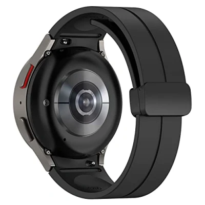 Abbildung von INF Armband Kompatibel mit Samsung Galaxy Watch 5/4, Silikonarmband 20 mm, Klassisches und Schlichtes Design, Uhrenarmband aus Silikon, 1x Ersatzarmband