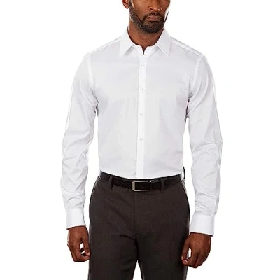Abbildung von Van Heusen Herren Slim Fit Flex Kragen Stretch Solid Klassisches Hemd, Weiss/opulenter Garten, 38 cm Hals 81 84 Ärmel