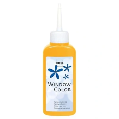 Abbildung von KREUL 42705 Window Color goldgelb 80 ml, Fenstermalfarbe auf Wasserbasis, mit strukturierter Oberfläche, für Glas, Spiegel, Fliesen und andere glatte Flächen