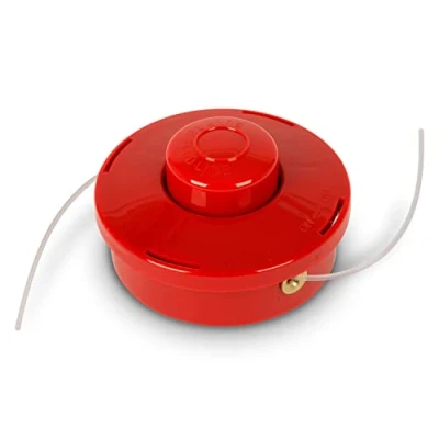 Abbildung von EBERTH Fadenkopf für Rasentrimmer, Gewinde M10 x 1,25 Links, Drahtstärke 3mm, Drahtlänge 2,3m, Tippautomatik, Fadenschneider Fadenspule Ersatzteil Freischneider, Motorsense, universell kompatibel