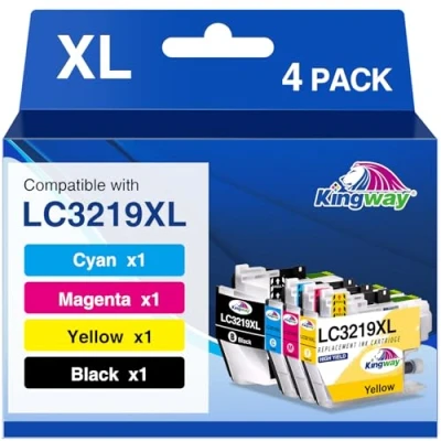 Abbildung von KINGWAY LC3219XL Druckerpatronen Kompatibel für Brother LC3217 LC 3219XL Patronen MFC J5330DW J5335DW J5730DW J6930DW J5930DW J6530DW J6935DW (4 Pack)