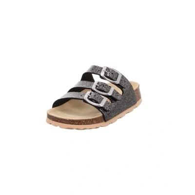 Abbildung von Superfit Mädchen Fussbettpantoffel 800113 Pantoffeln, Schwarz Silber 0100, 36 EU