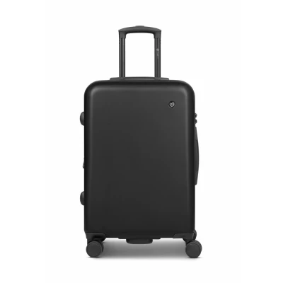 Abbildung von BUGATTI Check in Koffer für Damen und Herren mittelgroßer Trolley 42 x 26 65 cm aus hochwertigem, stoßfestem ABS Material Erweiterbar &amp; TSA Schloss Valencia 2.0 Serie