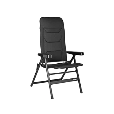 Abbildung von BRUNNER SMALL Rebel Pro (S M L) Klappstuhl für Camping, Garten, Terrasse, Aluminium, 5 Positionen verstellbar, bis zu 150 kg, hohe Rückenlehne, Schwarz oder Blau, dunkelblau