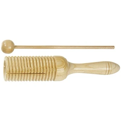 Abbildung von Betzold Musik Holz Guiro, pädagogisches Musikinstrument, Tonblock mit Guiro Effekt, inkl. Schlägel Musikunterricht Instrument musizieren Schule Kindergarten