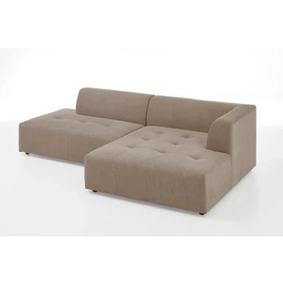 Abbildung von ATLANTIC home collection Eckgarnitur, XXL Liegefläche (ca. 63x240cm), skandinavisches Design, frei im Raum stellbar. Bezugsstoff Strukturstoff, Ecke rechts