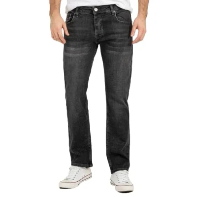 Abbildung von Lorenzo Loren Herren Jeans Regular Fit Stretch Männerhose Herrenjeans Denim Hosen Herrenhose Straight Cut Stonewashed LL 4006 Dunkelgrau W31 L30