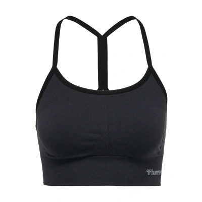 Abbildung von Hummel Tiffy Seamless Sportbh mit leichter Stützkraft, Damen, Größe: 34, Black
