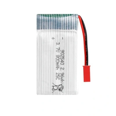 Abbildung von Lithium Polymer Akku 3.7V 800mAh 902540 25C Wiederaufladbarer Lipo Ion mit JST 2P Stecker für RC Drohne Flugzeug Zubehörteil