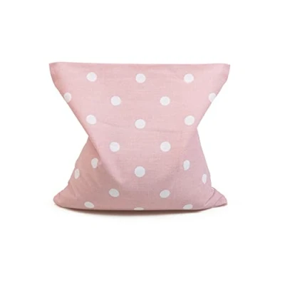 Abbildung von GRÜNSPECHT Rapssamen Kissen 19x19cm, Wärmekissen für Nacken, Bauch &amp; Rücken, Bezug aus 100% Baumwolle, Mikrowelle Backofen, Punkte rosa (107 V2)
