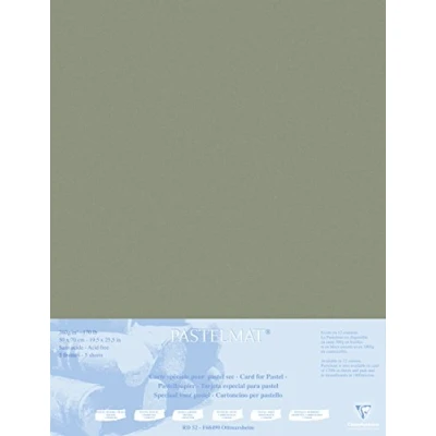 Abbildung von Clairefontaine 496011C Packung (mit 5 Zeichenbögen Pastelmat auf Karton kaschiert 1800 µm, 50 x 70 cm, ideal für Trockentechniken und Pastell) braun