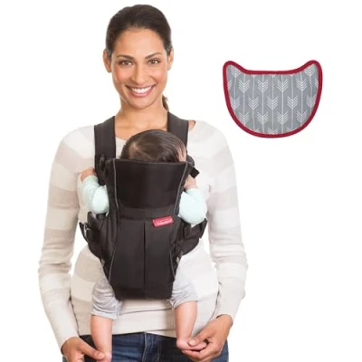 Abbildung von Infantino Swift Classic Babytrage Ergonomische mit Außentasche zur Aufbewahrung und 2 Tragepositionen Für Säuglinge Kleinkinder von 3,6 11,3 kg