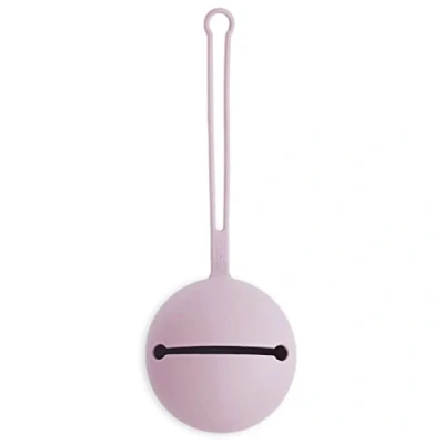 Abbildung von mushie Silikon Schnullerbox Aufbewahrung Schnullerhalter Case Sichere &amp; Hochwertige Baby Zubehör für Kleinkinder Babys Soft Lilac