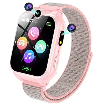 Abbildung von PTHTECHUS Smartwatch Kinder 1.68&#039;&#039; Uhr Telefon für Mädchen Jungen mit Anruf, SOS, 18 Spiele, Musik, Kamera, Wecker, Taschenlampe, Kinderuhr Telefonieren Smart Watch Kids Geschenk