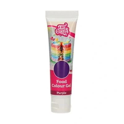 Abbildung von FunCakes Food Colour Gel Violett: Hochkonzentrierte Lebensmittelfarbe für Teig, Sahne, Fondant, Marzipan. Einfache Dosierung. Einzelne Tropfen, um lebendige Farben zu erzeugen. Halal. 30 g.