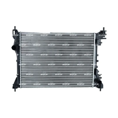 Abbildung von NRF 53834A Kühler, Motorkühlung Aluminium 540 398 24 Kühlrippen mechanisch gefügt FIAT: Doblo II Kombi, ALFA ROMEO: MiTo